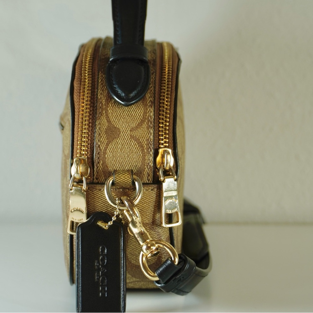 Coach Preloved Serena Satchel In Signature Canvas Bag Khaki - Picture 2 of 7